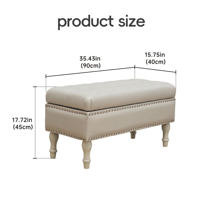 Banc de salon nordique doux pour entrée de maison, tabouret à chaussures, chevet de chambre à coucher, rangement et organisation, long banc, canapé
Ouvrir dans un nouvel onglet.