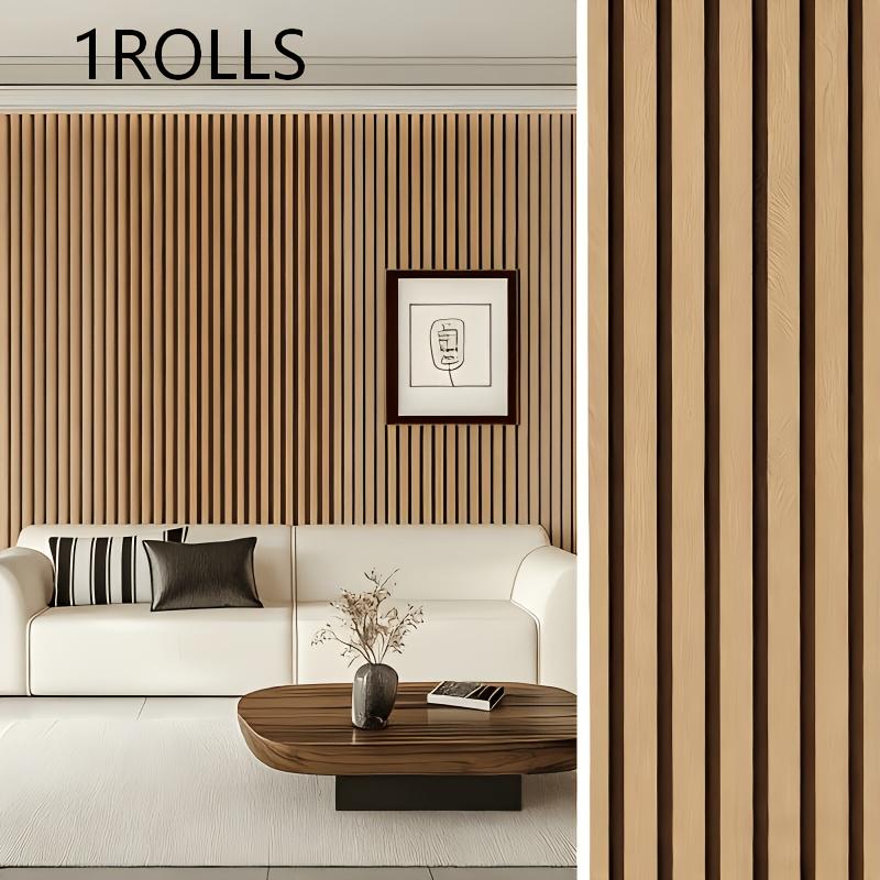 1 Rouleau de Film Vinyle à Effet Bois à Peler et Coller pour Meubles, Armoires, Portes, Penderies, Plaques de Cuisson et Dessus de Table | Installation et Retrait Faciles, Décoration d'Intérieur Moderne et Durable