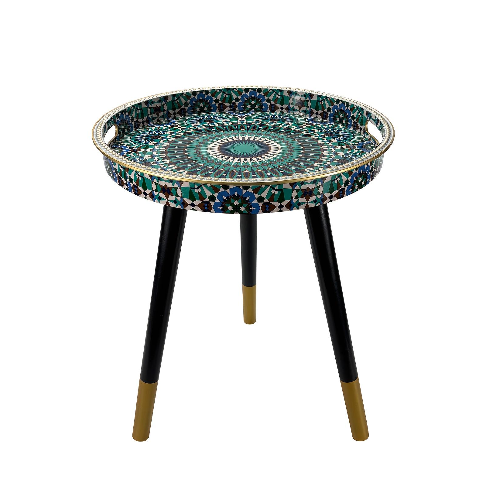 Table basse 1 pièce détachable avec plateau, table d'appoint minimaliste de luxe léger pour la maison, le balcon, le salon, le coin canapé, pour le rangement de divers articlesOuvrir dans un nouvel onglet.