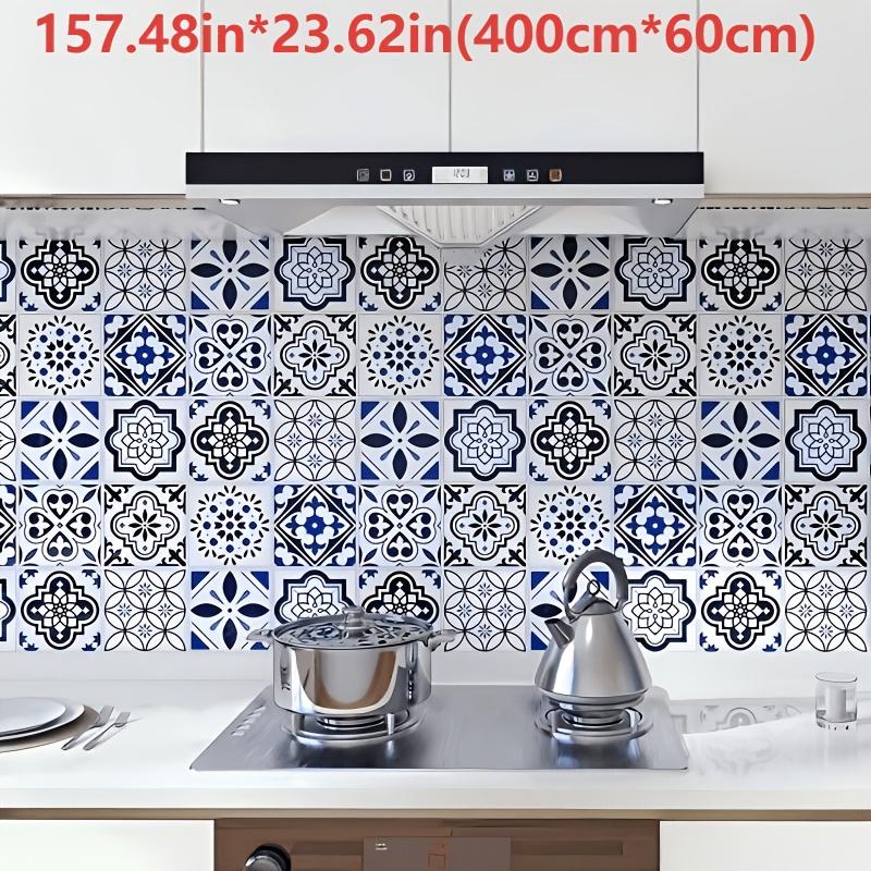 1 Rouleau d'Autocollants de Style Marocain, Imperméables, Résistants à l'Huile, aux Taches et aux Déchirures, Adaptés pour Décorer les Murs des Salons, Chambres, Cuisines et Salles de Bain. Stickers Muraux en Vinyle, Décoration d'Intérieur
