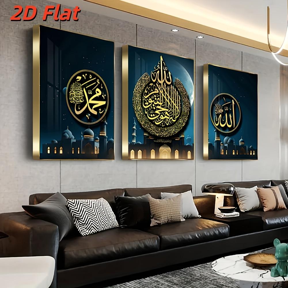 2D Plat, 2D Plat 3 pièces Sans Cadre/Peinture Islamique et Style Architectural Murales Coran Impression sur Toile, Décoration Murale pour Chambre et Salon, Décoration Murale pour Canapé, Cadeau Idéal, Sans Cadre
Ouvrir dans un nouvel onglet