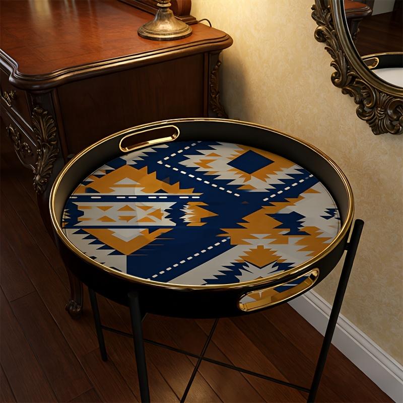 Table Ethnique en Losange avec Plateau et Base - Table Moderne et Élégante de Style Mauresque, Idéale pour l'Assemblage, Meuble d'Accent Culturel - Meuble (Sans Bois)Ouvrir dans un nouvel onglet.