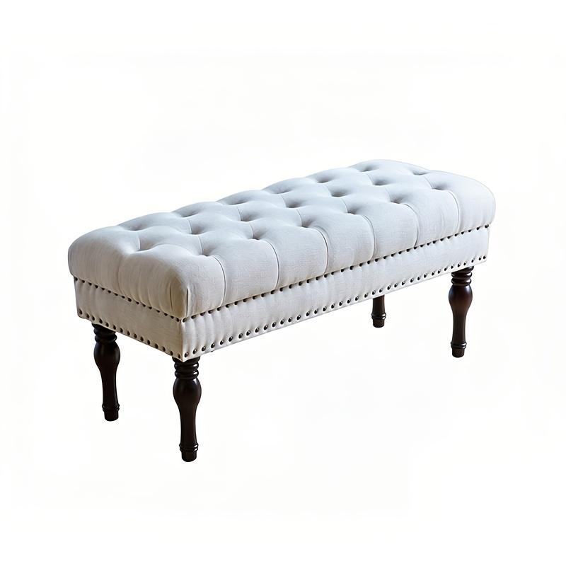 Banc de lit de chambre à coucher en bois massif, long, style américain, tabouret de manteau en tissu, tabouret de porte pour changer de chaussures, tabouret de canapé rectangulaire
Ouvrir dans un nouvel onglet.