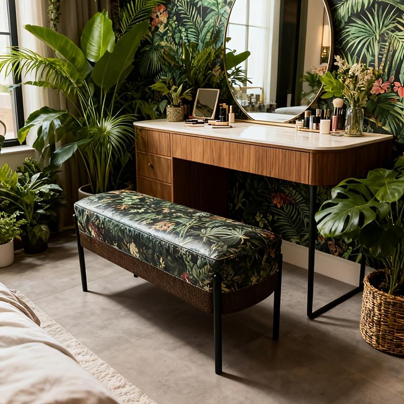 Banc à Chaussures Vintage Imprimé Jungle, Banc Tissu pour Salon ou Entrée, Tabouret à Chaussures Luxe Léger pour Chambre
Ouvrir dans un nouvel onglet.