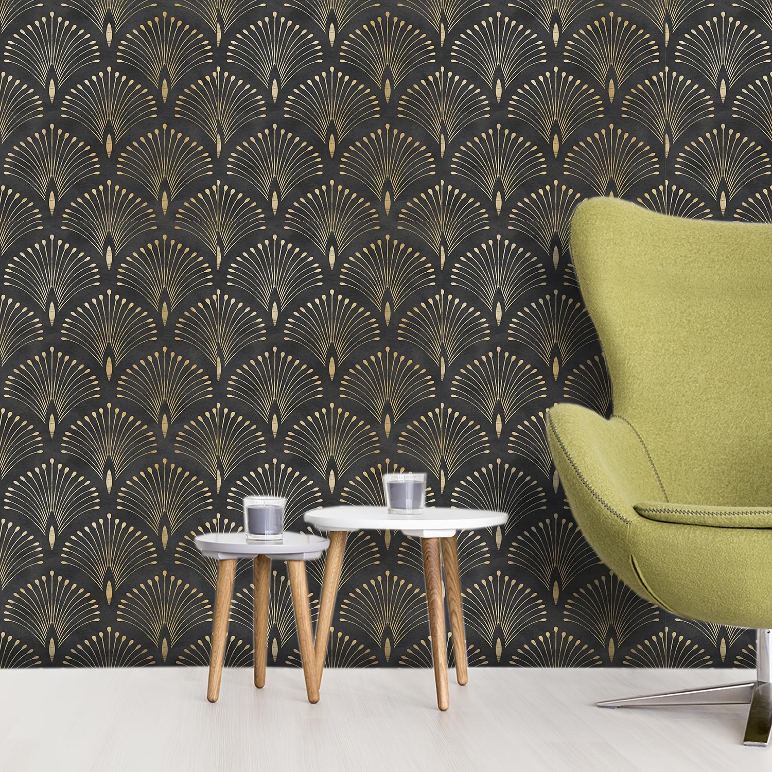 1 rouleau de papier peint PVC style Art Marocain, imperméable avec une texture mate, revêtement mural auto-adhésif à peler et coller, avec des motifs haute définition faciles à installer et amovibles sans laisser de traces