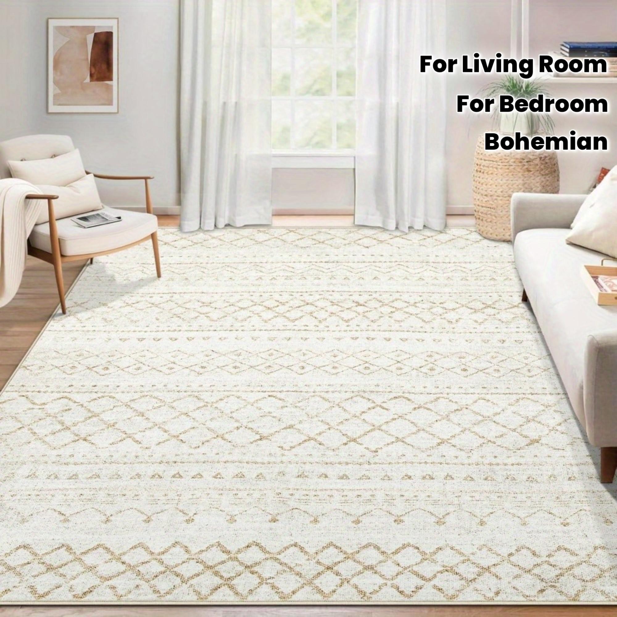 Tapis Velours Grand 6x9m Style Boho Marocain - Tapis Géométrique Doux et Lavable pour Salon, Chambre et Table à Manger, Tapis d'Intérieur Style Ferme Moderne avec Dos
Ouvrir dans un nouvel onglet.