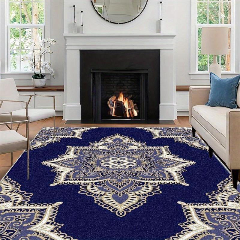 Tapis de sol en velours avec motifs de style marocain, facile à entretenir pour chambre à coucher, salon, salle à manger, bureau et revêtement de sol de balcon, décoration de pièce
Ouvrir dans un nouvel onglet.