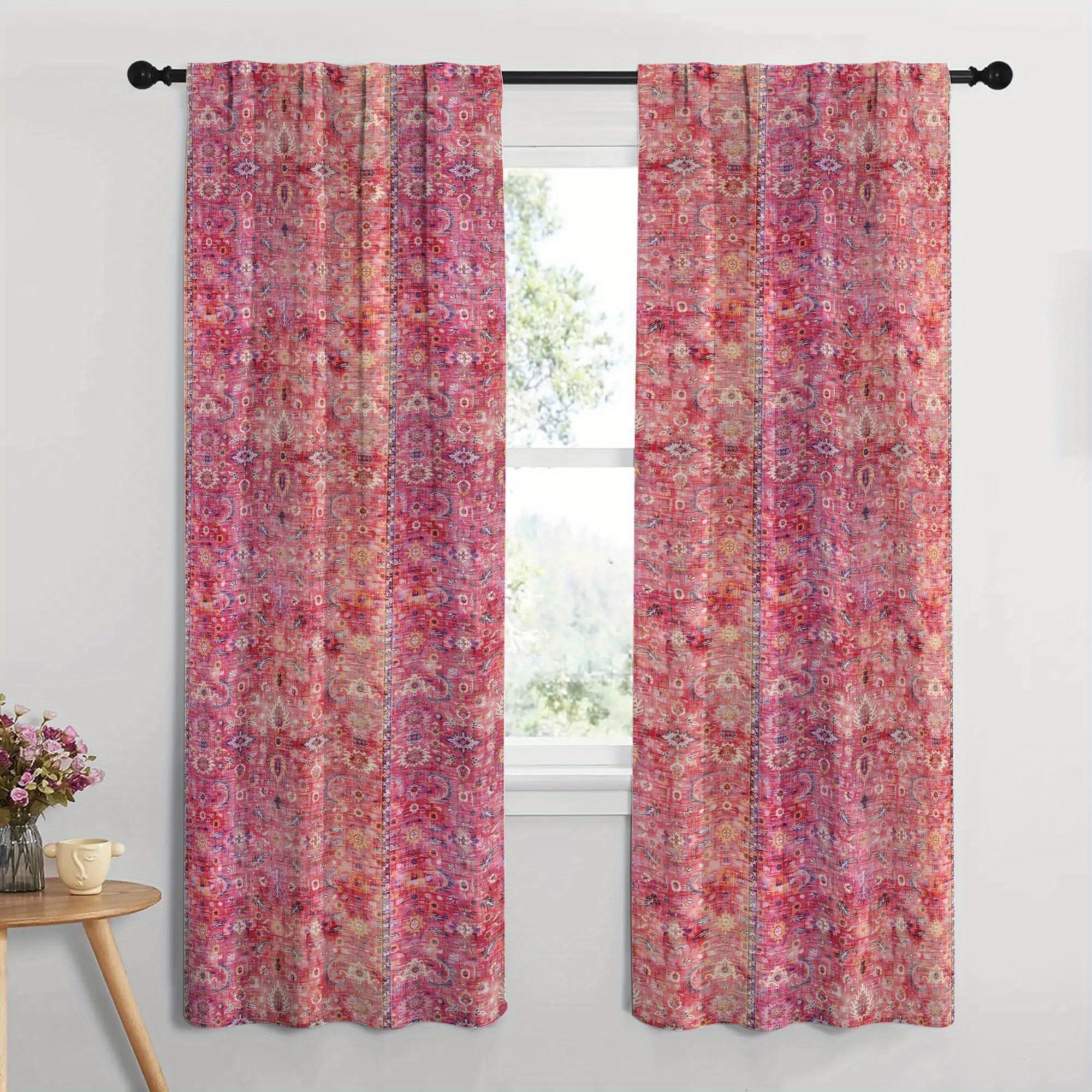 Rideaux de Fenêtre de Luxe Style Marocain Oriental Rose Bohème Vintage Traditionnel | Design Élégant et Sophistiqué, Polyester, Tissu Mat, Lavable en Machine, Idéal pour Salon
Ouvrir dans un nouvel onglet.