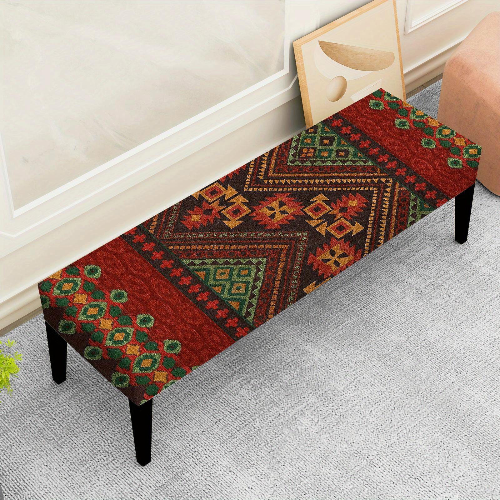 1 housse de banc lavable bohème ethnique tribale géométrique, extensible, antidérapante avec fermeture à cordon, idéale pour la décoration de la maison à Noël et Thanksgiving, adaptée aux bancs standard
Ouvrir dans un nouvel onglet.