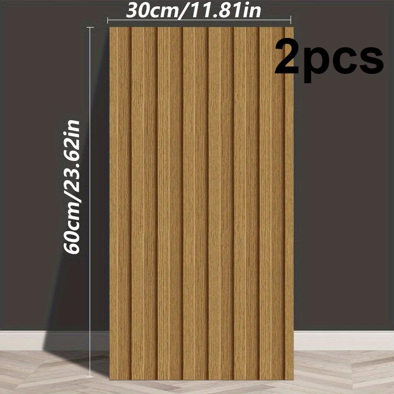 2pcs Panneaux Muraux 3D en Maille, Stickers Auto-Adhésifs Effet Bois, Adaptés aux Murs, Plafonds et Sols, Papier Peint Amovible, Idéal pour Salon, Crédence de Cuisine et Décoration de Bureau, Amélioration du Salon, Papier Peint Texturé